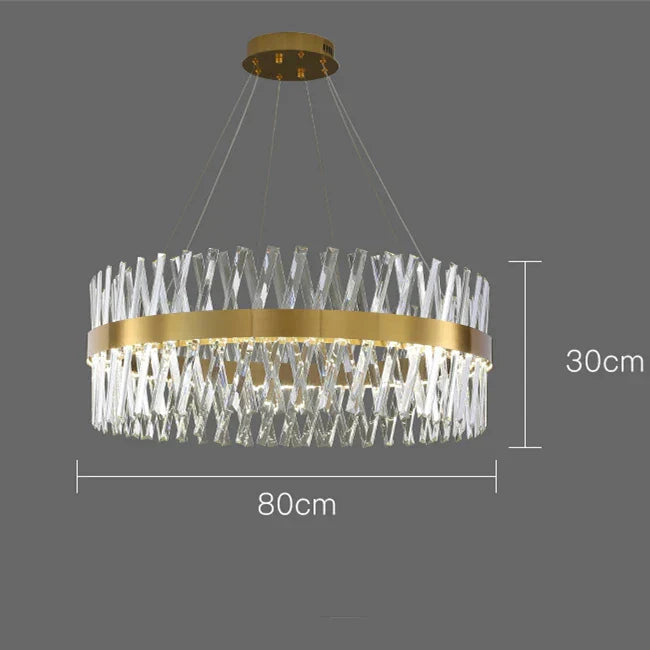 Modern Gold Crystal Ceiling Chandelier for Luxury Living Spaces