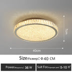 Crystal LED Ceiling Lamp: Luxury Golden Glossy Lighting Fixture for Living Room