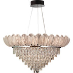 Crystal Crown Chandelier: Luxe Ceiling Light for Home, Shop & Lobby