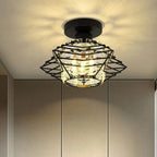 Crystal Ceiling Chandelier: Modern Industrial LED Indoor Lighting Fixture