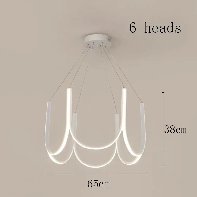 U-Shape LED Pendant Chandelier for Modern Minimalist Luxury Home Decor