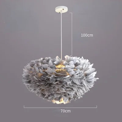Nordic Feather Pendant Light LED Lamp for Living Room, Bedroom, Dining, Children's
