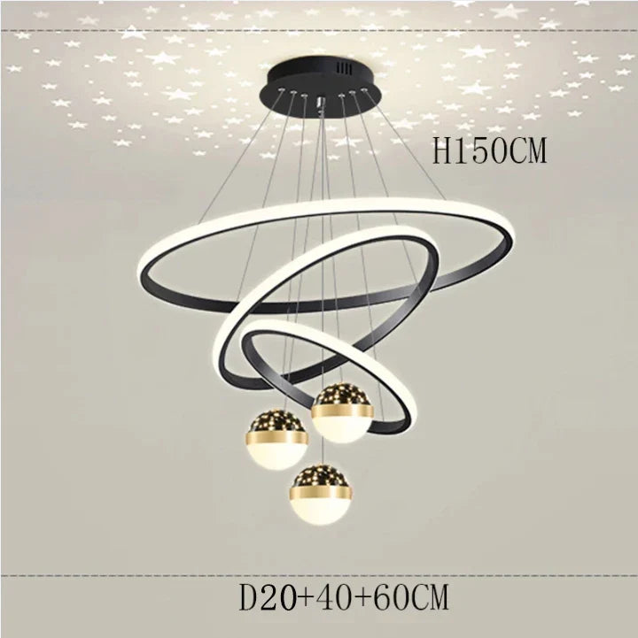Nordic Dining Pendant Lamp for Living Room Ceiling Chandelier Lighting