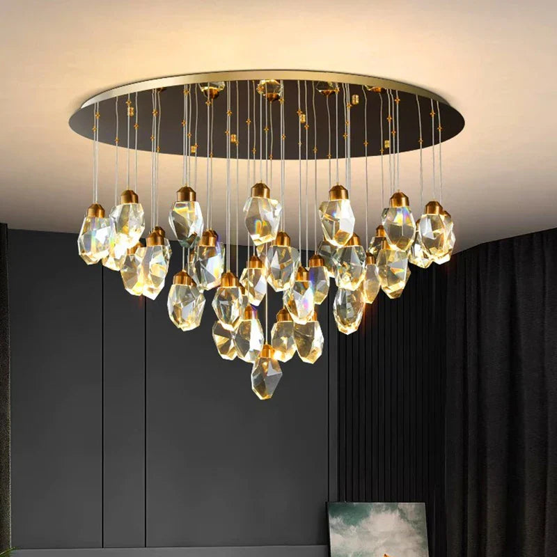 Crystal Chandelier: Luxury Pendant Light for Living and Dining Room