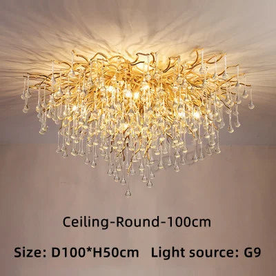 Luxury Crystal Ceiling Chandelier for Modern Living, Dining, Bedroom, and Hotel Hall Decor
