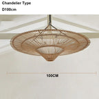 Handmade Rattan Pendant Light for Dining Room, Living Room, Bedroom, Hotel