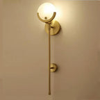 Gold Marble Wall Lights: Modern LED Sconce for Living Room Bedroom Decor