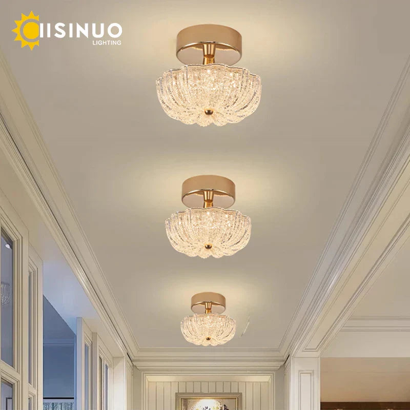 Gold LED Ceiling Light for Home Bedroom Living Room Kitchen Lighting Fixtures