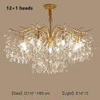 Crystal Chandelier: Modern Minimalist Luxury LED Lighting for Living Room and Bedroom