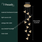 Crystal Chandelier: Modern Luxury Pendant Lights for Living Room, Staircase, Villa