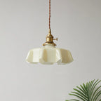 Retro Nordic Glass Pendant Light, Colorful Living Room Hanging Lamp