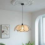 Petal Rattan Pendant Lamp, Elegant Ceiling Light for Dining Room & Living Space