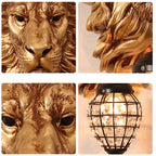 Nordic Lion Wall Light: Modern Resin Lamp for Home Decor and Interior Lighting