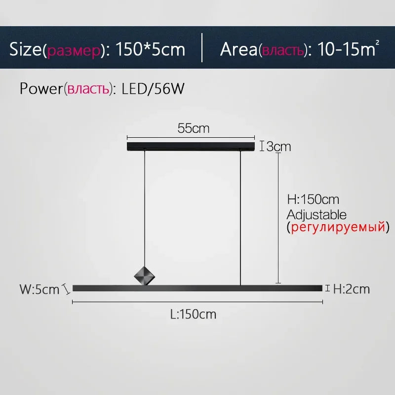 Modern Nordic LED Chandelier for Living Room Dining Study Bar Counter