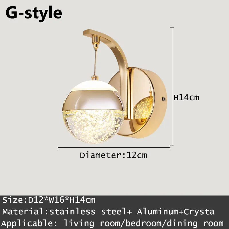 Crystal LED Wall Sconce for Elegant Home Décor
