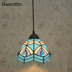 Tiffany Pendant Lights: Stained Glass Hanging Lamp for Mediterranean Loft Home Decor