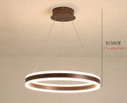 Modern Black Ring LED Chandelier for Home Decor Lighting