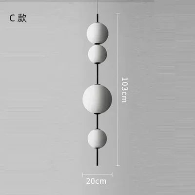 LED Glass Beads Pendant Chandelier - Elegant Hanging Lighting Fixture