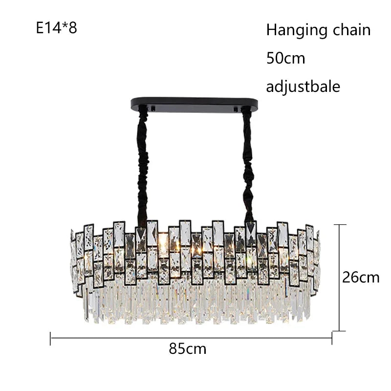 Modern Crystal Chandelier for High-End Living Room Decor Lighting