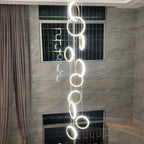 Modern Chandelier Luxury Villa Staircase Lighting by Afralia™