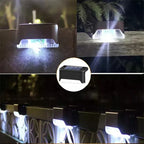 Solar Deck Lights 12 Pack - Outdoor Waterproof LED Lights for Railing Stairs and Pathway