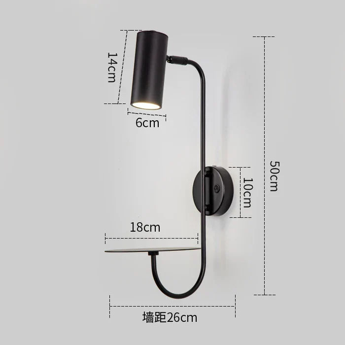 Rotatable LED Wall Lamp with Switch for Bedroom, Living Room | Modern Sconce Lights