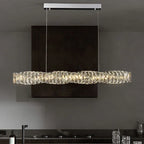 Modern Gold Crystal LED Chandelier for Dining Room & Bar Tables