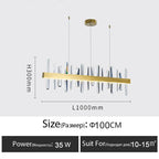 Luxury Crystal Dimmable Round Chandelier - Glossy LED Lighting