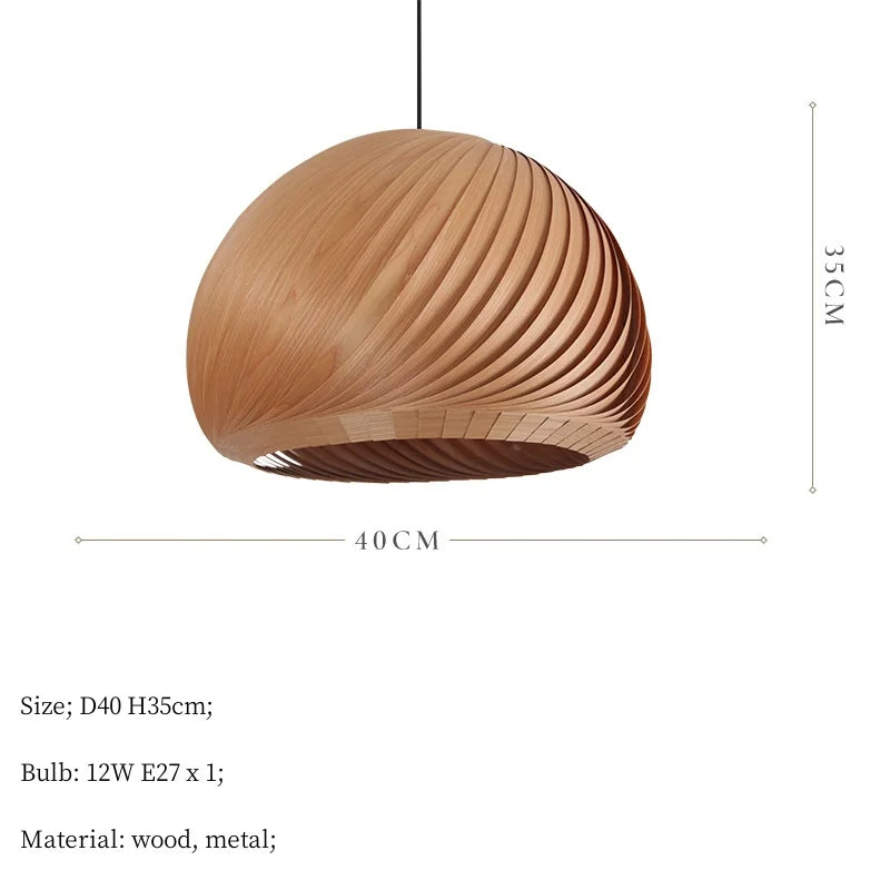 Wood Veneer Pendant Lights for Dining Room Décor