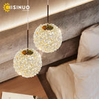 Crystal Ball Pendant Chandelier for Bedroom Bar Deco