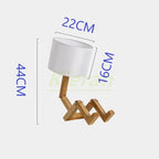 Solid Wood Doll LED Table Lamp for Bedroom Study Living Room