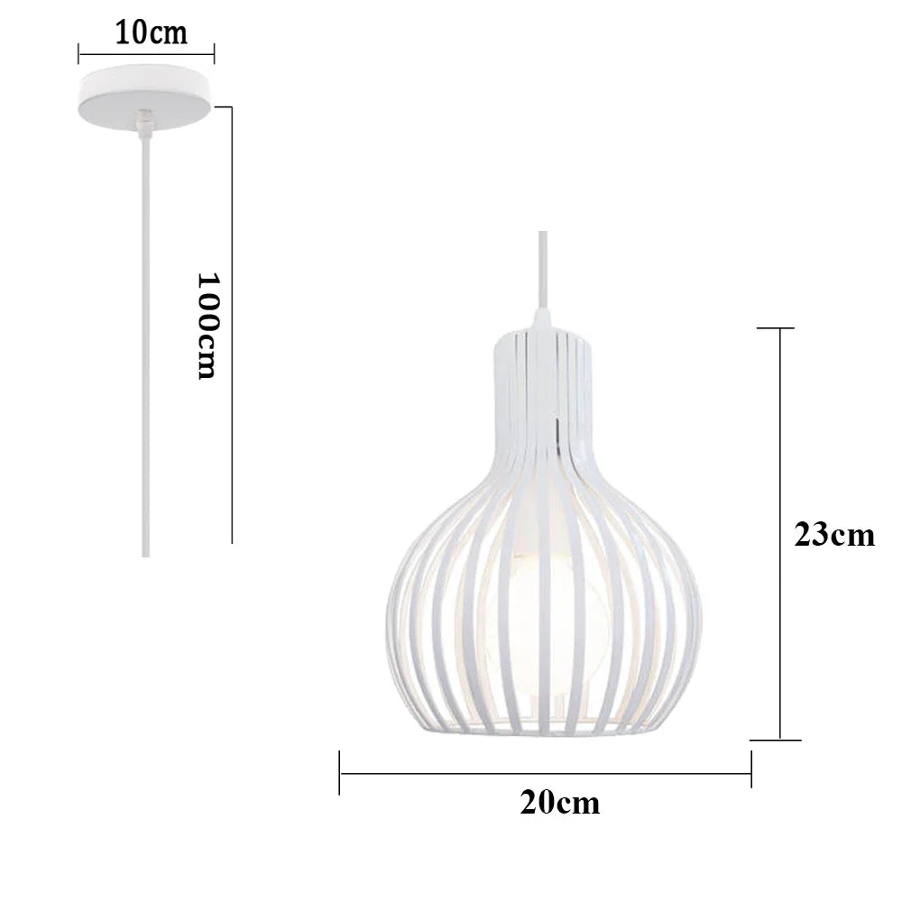 Industrial Cage LED Pendant Light for Modern Vintage Chandelier in Living Room