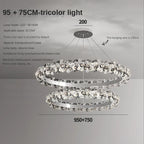Sun Flower Crystal Rings Chandeliers: Modern Luxury Nordic Home Decor Hanging Ceiling Light