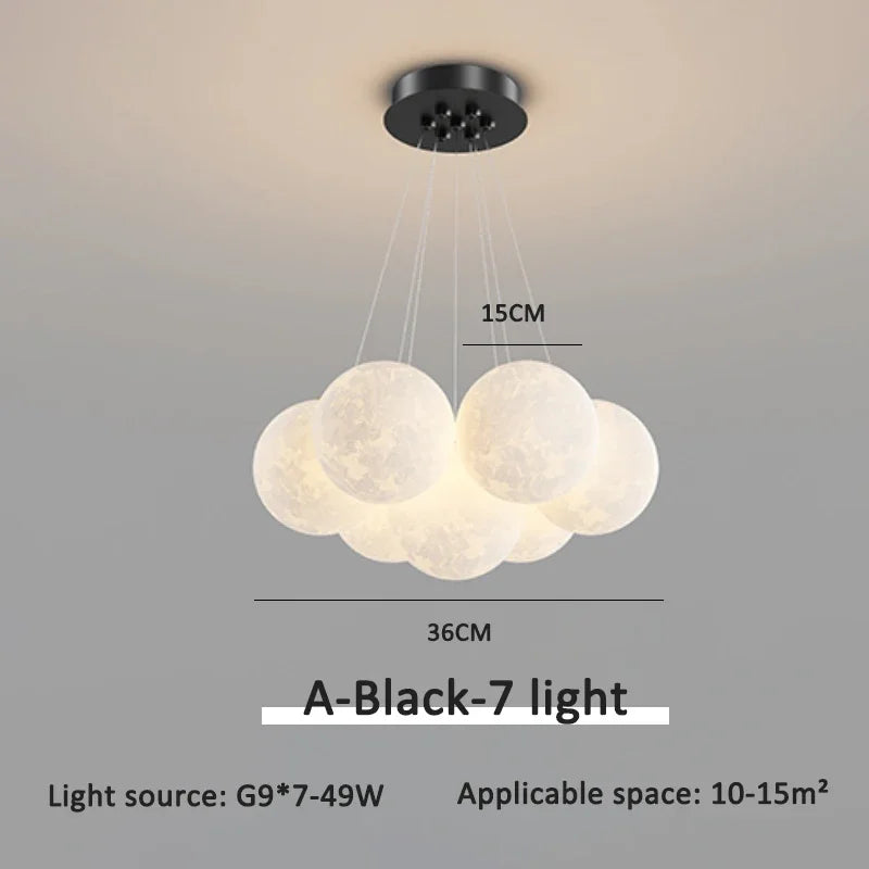 Bubble Ball LED Pendant Lights: Modern Chandelier for Living Dining Bedroom Office Decor