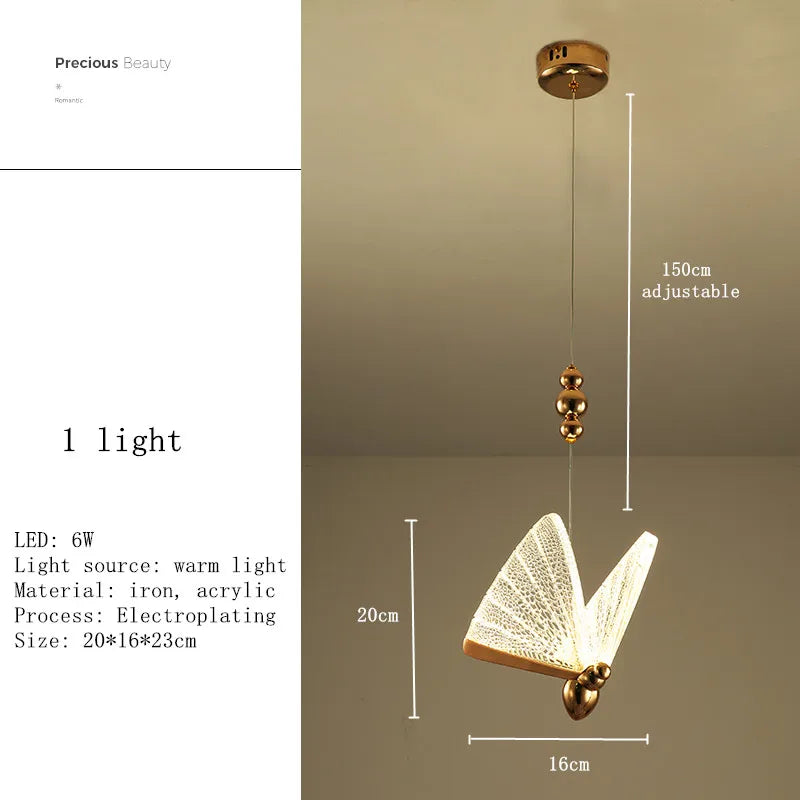 Butterfly Chandelier Lighting by Afralia™: Modern LED Fixtures for Living, Staircase, Bedroom.