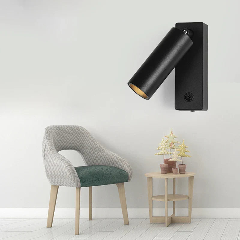 LED Wall Light: Modern Rotation Headboard Reading Lights for Bedroom, Living Room