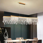Crystal Chandelier Pendant Light LED Fixture for Living Dining Room Glamorous Home Decor