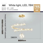 Crystal Flower Gold Ceiling Chandelier: Modern Luxury Nordic Living Room Light