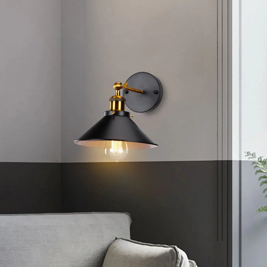 Industrial Retro Loft Wall Sconce E27 Bedside Lights Fixtures for Living Room