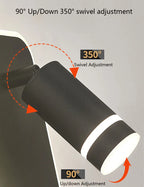 LED Wall Sconce Lamp Touch Switch USB Bedside Reading Light Tri-color Diammable