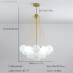 White Bubble Glass Ball Hanging Ceiling Lamp for Modern Home Decor