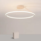 Modern Round LED Ceiling Chandelier Aluminum Dimmable Bedroom Light
