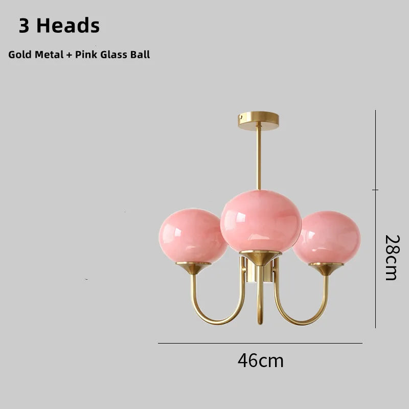 Glass Ball Chandelier: Creative Bauhaus Arts for Girls Bedroom & Home Decor