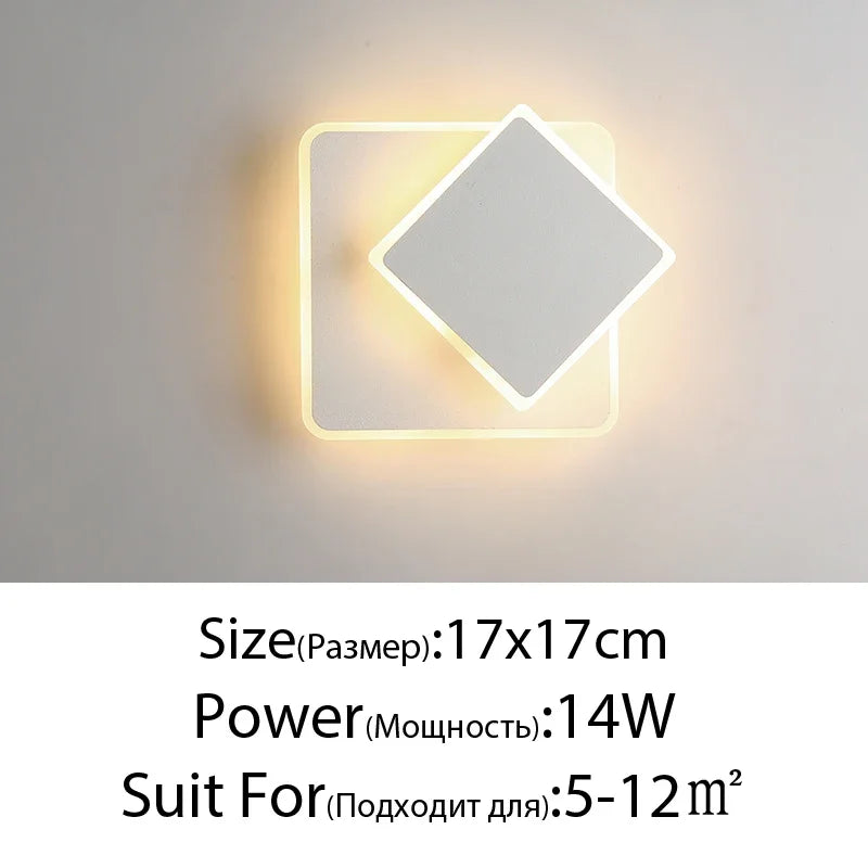 Rotatable Wall Lamp: Modern Minimalist Bedroom Sconce for Living Room, Aisle, Hotel
