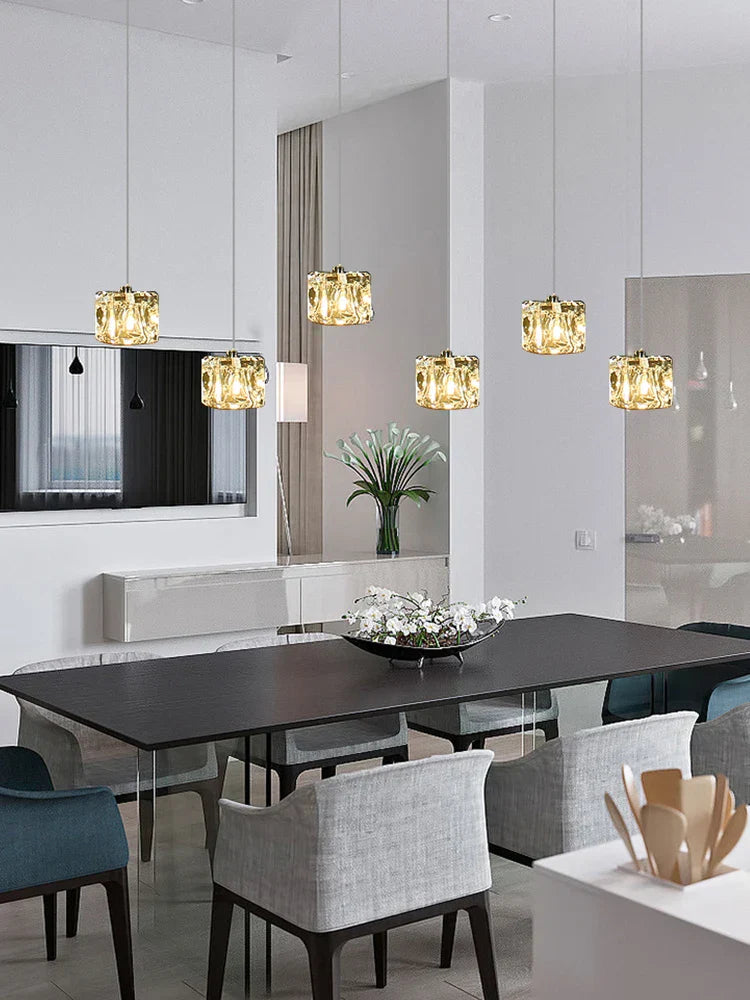 Crystal Chandelier Pendant Light for Modern Indoor Dining and Kitchen Lighting