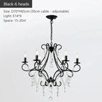 Iron Crystal Chandelier: Modern Luxury Industrial Style for Home Living/Dining Room