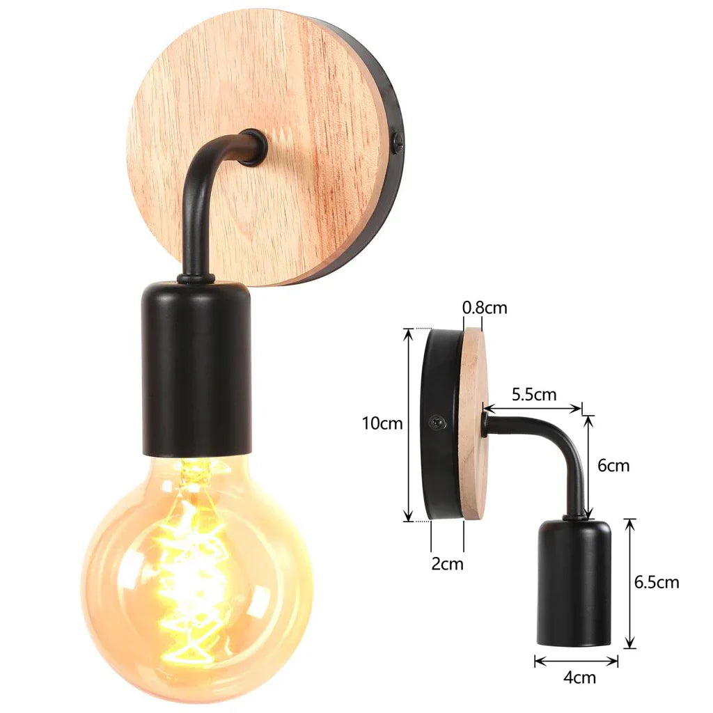 Industrial LED Wall Light Retro Loft Lamps E27 Iron Lampshade Sconce