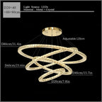 Modern Crystal Ceiling Chandelier Pendant Light for Home Decor Bedroom Living Room