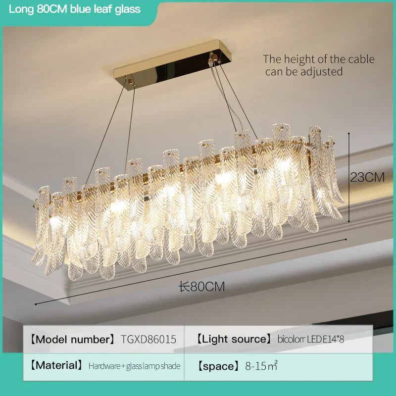 Crystal LED Ceiling Lamp for Modern Living Room with Warm Light and Eye Protection
