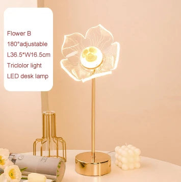 Butterfly Gold Acrylic LED Desk Lamp for Artful Living Room Night Light